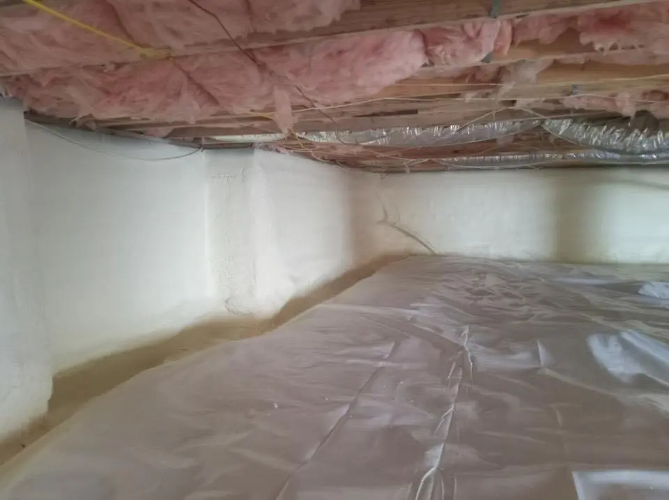Crawl space encapsulation with closed-cell spray foam for Flat Roof Repair in Moberly